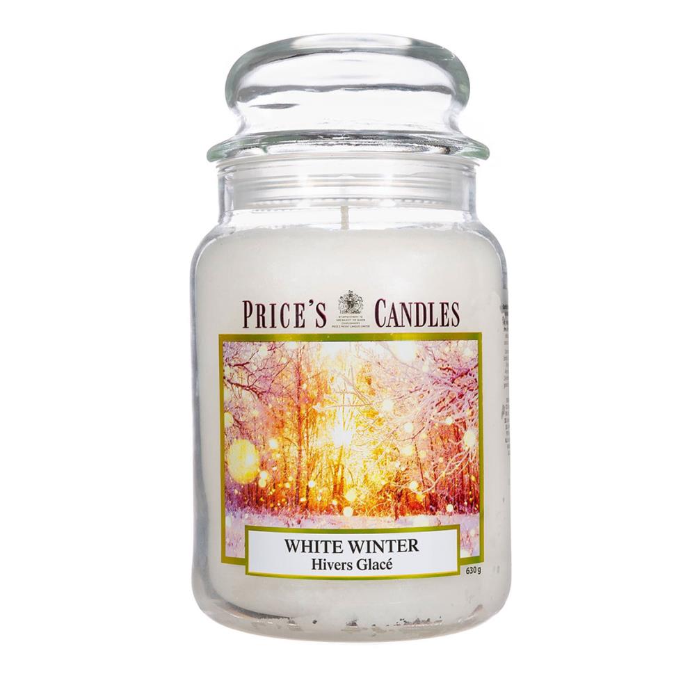 Price's White Winter Large Jar Candle £11.99